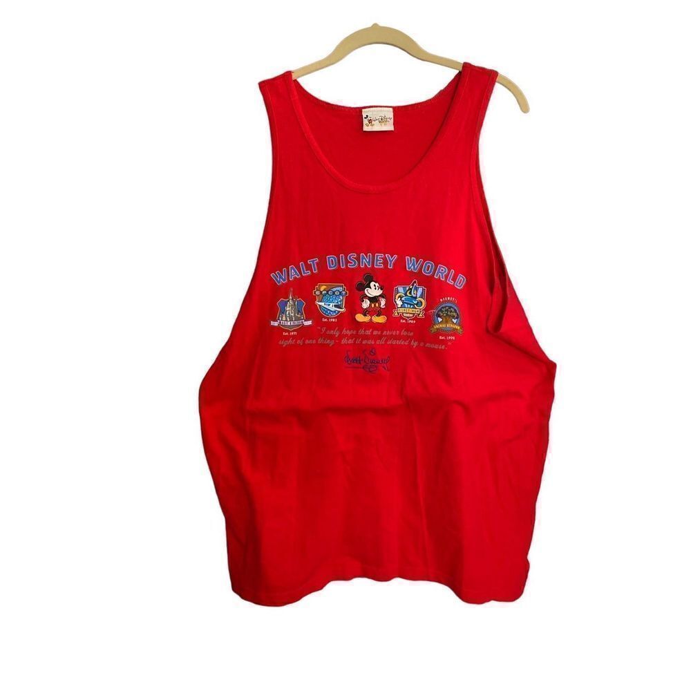 Vintage Disney world men’s plus size red muscle/tank top size 3X